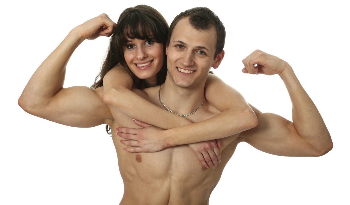 женщина с мужчиной увеличившим член